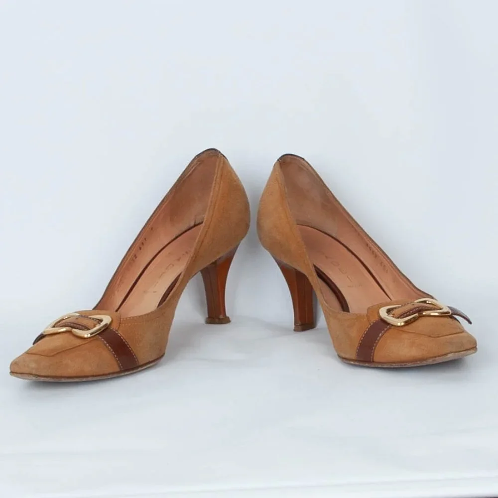 Casadei Suede Buckle‎ Pump Heels Size 9